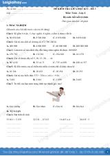 Đề kiểm tra giữa học kì 1 Toán 4 Kết nối tri thức - Đề số 3